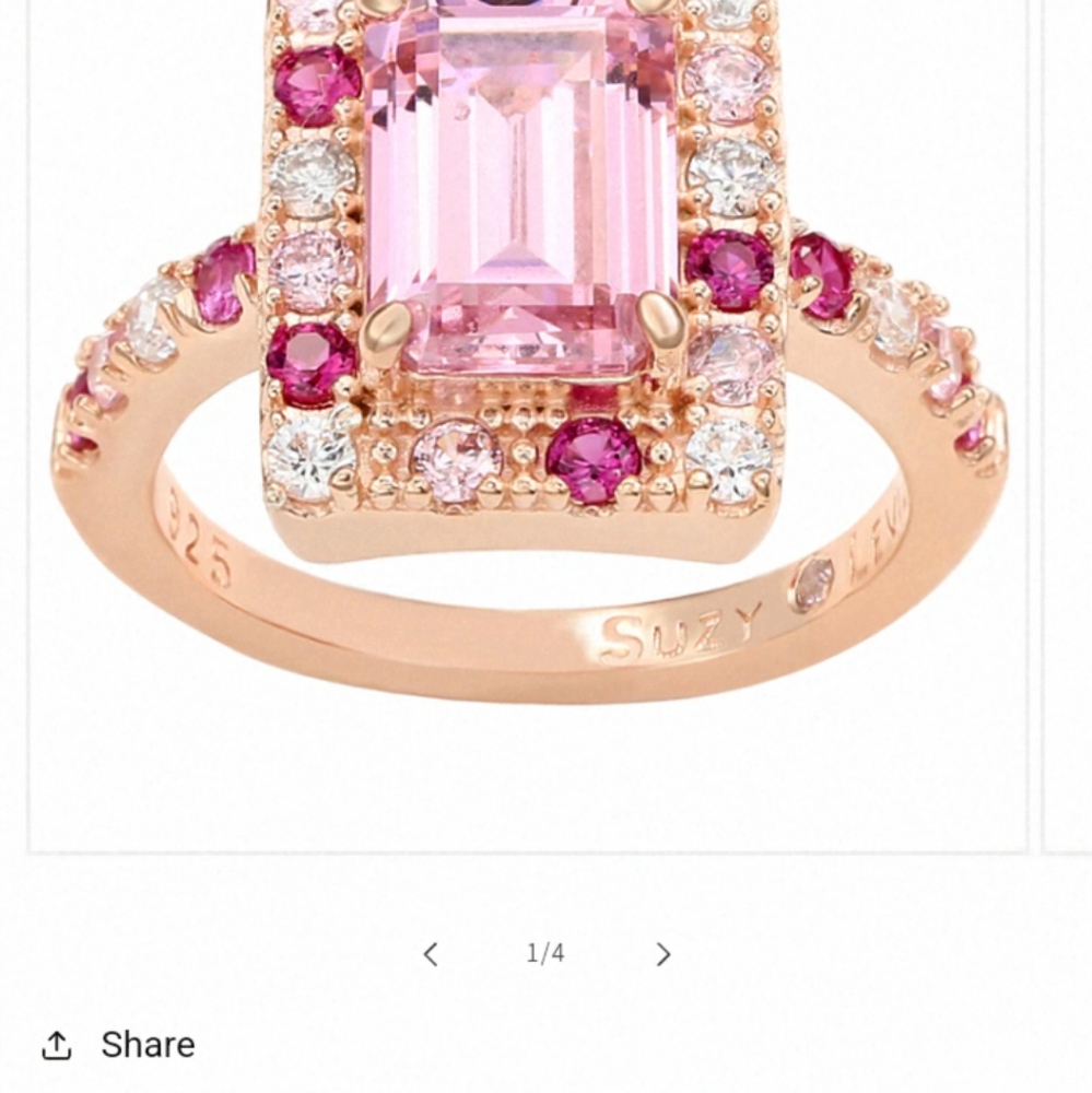 Elegant Pink and Gold Ring